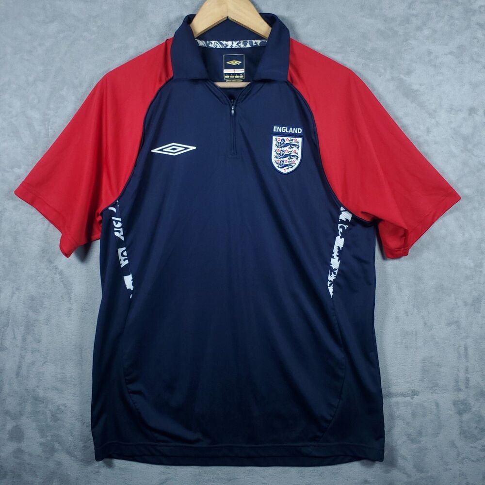 ENGLAND NATIONAL TEAM 2003/2005 TRAINING FOOTBALL SHIRT UMBRO SIZE LARGE